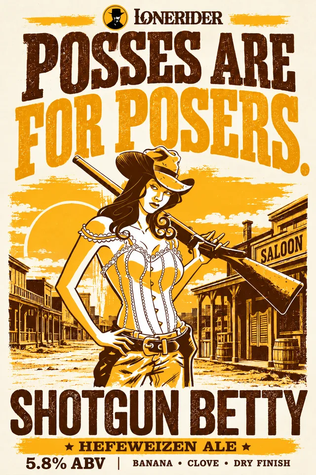 Shotgun Betty poster: Posses are for posers.